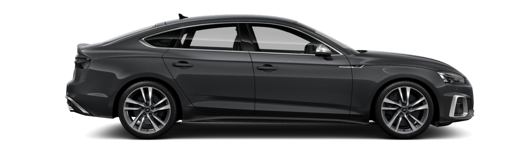 Audi Sportback in metallic grey facing right